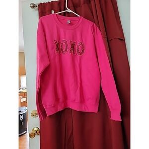 XOXO Sweatshirt, Gift for her, Valentines Day, Lover Crewneck, Sparkle Medium